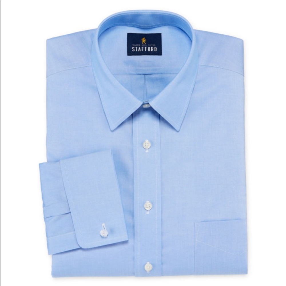 Stafford Non Iron Men’s Button Up 17.5 Blue